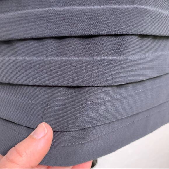 Cache charcoal gray rhinestone shoulder open back dress size 6 - Picture 5 of 15